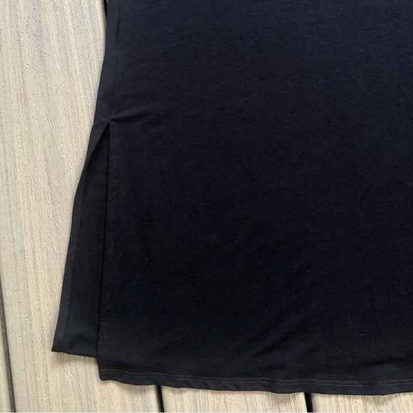 Eileen Fisher Black Sleeveless Button Front Lightweight Knit Dress Size L/XL - Picture 10 of 12